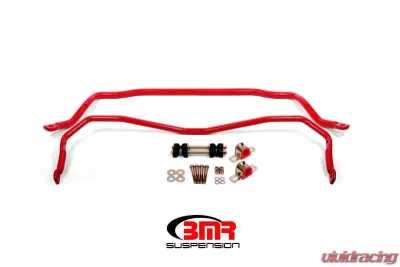 BMR Suspension Sway Bar Kit With Bushings, Front SB008 And Rear SB009 Red Buick Skylark | Chevrolet Malibu | Oldsmobile 442 | Pontiac GTO 1964-1972 - SB028R