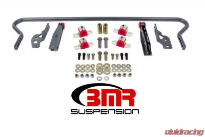 BMR Suspension Sway Bar Kit With Bushings Rear Adjustable Hollow 25mm Black Ford Mustang 2005-2014 - SB042H