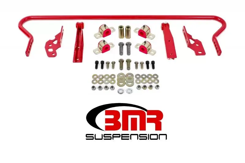 BMR Suspension Sway Bar Kit With Bushings Rear Adjustable Hollow 25mm Red Ford Mustang 2005-2014 - SB042R