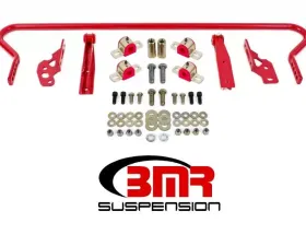 BMR Suspension Sway Bar Kit With Bushings Rear Adjustable Hollow 25mm Red Ford Mustang 2005-2014