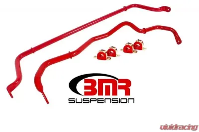 BMR Suspension Sway Bar Kit With Bushings Front And Rear Non-adjustable Red Chevrolet Camaro 2016-2020 - SB049R