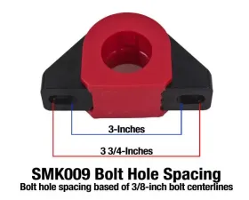 BMR Suspension Sway Bar Mount, Billet Alum Mount, 1.25 Inch Poly Bushings
