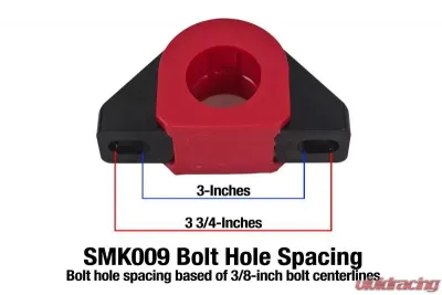 BMR Suspension Sway Bar Mount, Billet Alum Mount, 1.25 Inch Poly Bushings - SMK009
