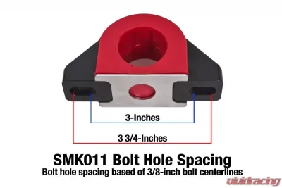 BMR Suspension SMK011 - Sway Bar Mount, Billet Aluminum, 1.5 Inch Poly Bushing - SMK011