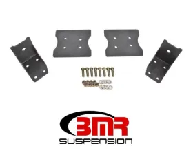 BMR Suspension Torque Box Reinforcement Plate Style Kit Lower Only Black Ford Mustang 1979-2004