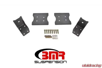BMR Suspension Torque Box Reinforcement Plate Style Kit Lower Only Black Ford Mustang 1979-2004 - TBR003H