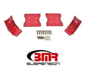 BMR Suspension Torque Box Reinforcement Plate Style Kit Lower Only Red Ford Mustang 1979-2004