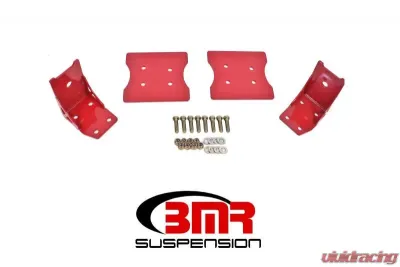 BMR Suspension Torque Box Reinforcement Plate Style Kit Lower Only Red Ford Mustang 1979-2004 - TBR003R