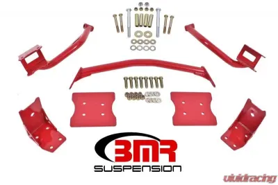 BMR Suspension Torque Box Reinforcement Plate Kit Red TBR005, TBR003 Ford Mustang 1979-2004 - TBR004R