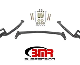 BMR Suspension Torque Box Reinforcement Plate Kit Upper Only Tubular Style Black Ford Mustang 1979-2004