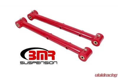 BMR Suspension Lower Control Arms DOM Non-adjustable Poly Bushings Red Buick Regal | Chevrolet Monte Carlo | Oldsmobile Cutlass | Pontiac Grand Prix 1978-1987 - TCA039R