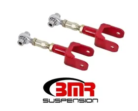 BMR Suspension Upper Control Arms Rod End On-car Adjustable Red Ford Mustang 1979-2004