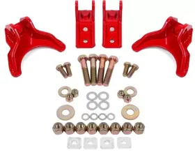 BMR Suspension Coilover Conversion Kit Rear Non Adjustable Shock Mount Red Chevrolet Camaro, Pontiac Firebird 1982-1992