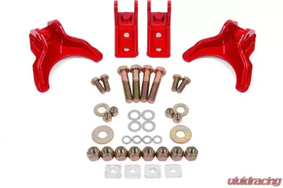 BMR Suspension Coilover Conversion Kit Rear Non Adjustable Shock Mount Red Chevrolet Camaro, Pontiac Firebird 1982-1992 - CCK341R