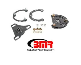 BMR Suspension Caster Camber Plates - Black Ford Mustang 2015-2022