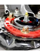 BMR Suspension Caster Camber Plates - Red Ford Mustang 2015-2022                                     - CP001R - Image 6