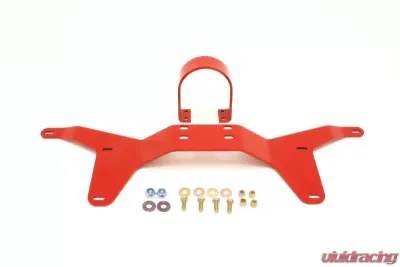 BMR Suspension Rear Tunnel Brace W/ Rear Driveshaft Safety Loop Red Ford Mustang 2005-2014 - DSL011R