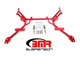 BMR Suspension Standard Rack Mounts K-member No Motor Mounts Red Ford Mustang 2005-2010