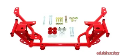 BMR Suspension Standard Rack Mounts K-member Standard Motor Mounts Red Ford Mustang 2005-2014 - KM018R