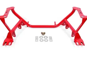 BMR Suspension K-Member Coilover Version, Motor Plate Version Red Ford Mustang 1996-2004