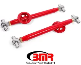 BMR Suspension Lower Control Arms Rod Ends Chrome Moly Double Adjustable W/ Spring Bracket Red Ford Mustang 1979-2004