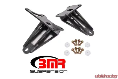 BMR Motor Black Hammertone Adjustable Mount Bracket Ford Mustang 2005+ - MM008H