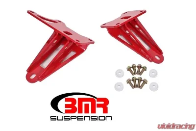 BMR Motor Red Adjustable Mount Bracket Ford Mustang 2005+ - MM008R