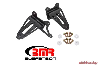 BMR Motor Black Hammertone Adjustable Mount Bracket Ford Mustang 2005+ - MM008H