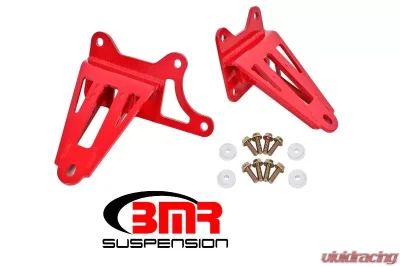 BMR Motor Red Adjustable Mount Bracket Ford Mustang 2005+ - MM008R