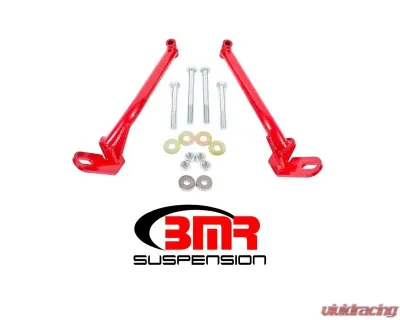 BMR Suspension Control Arm Reinforcement Braces Red Buick Grand National | Chevrolet Monte Carlo | Oldsmobile Cutlass | Pontiac Grand Prix 1978-1987 - RB003R