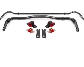 BMR Suspension Sway Bar Kit with Bushings, Front (SB114) and Rear (SB115) Black Hammertone Dodge Challenger 2008-2021