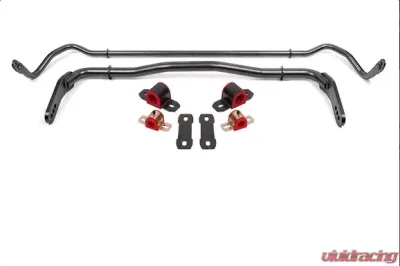 BMR Suspension Sway Bar Kit with Bushings, Front (SB114) and Rear (SB115) Black Hammertone Dodge Challenger 2008-2021 - SB113H
