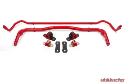 BMR Suspension Sway Bar Kit with Bushings, Front (SB114) and Rear (SB115) Red Dodge Challenger 2008-2021 - SB113R