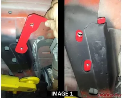 BMR Suspension Subframe Connectors Bolt-on 4-point Non-convertible Only Red Chevrolet Camaro | Pontiac Firebird 1993-2002 - SFC019R