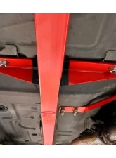 BMR Suspension Subframe Connectors Premium Weld-on Boxed Hardtop Only Red Ford Mustang 1994-2004                                     - SFC025R - Image 6
