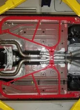 BMR Suspension Subframe Connectors Bolt-on Red Dodge Challenger 2008-2019                                     - SFC110R - Image 2