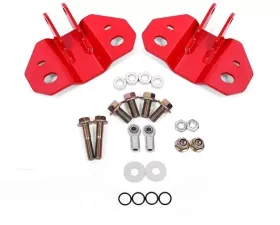 BMR Suspension Red Steel Rear Shock Mount Ford Mustang 2015-2022