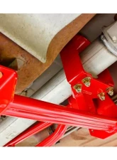 BMR Suspension Torque Arm Tunnel Mount Stock Exhaust W/DSL Red Chevrolet Camaro | Pontiac Firebird 1993-2002                                     - TA011R - Image 3