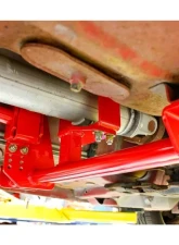 BMR Suspension Torque Arm Tunnel Mount Stock Exhaust W/DSL Red Chevrolet Camaro | Pontiac Firebird 1993-2002                                     - TA011R - Image 4