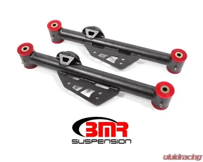 BMR Suspension Lower Control Arms Polyurethane Bushings DOM Non-adjustable Black Ford Mustang 1979-1998 - TCA014H