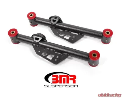 BMR Suspension Lower Control Arms Polyurethane Bushings DOM Non-adjustable Black Ford Mustang 1999-2004 - TCA015H