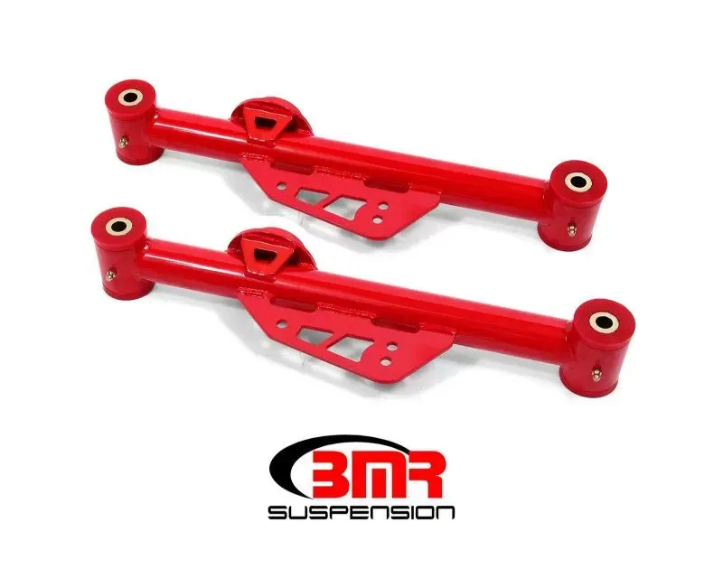 BMR Suspension Lower Control Arms Polyurethane Bushings DOM Non-adjustable Red Ford Mustang 1999-2004 - TCA015R