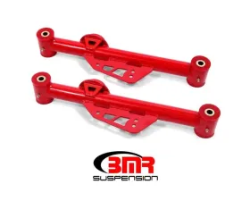 BMR Suspension Lower Control Arms Polyurethane Bushings DOM Non-adjustable Red Ford Mustang 1999-2004