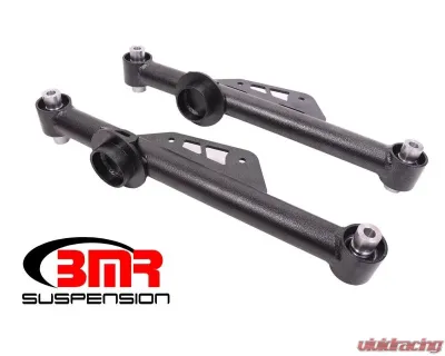 BMR Suspension Lower Control Arms Spherical Bearings DOM Non-adjustable Black Ford Mustang 1979-1998 - TCA016H