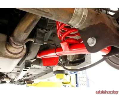BMR Suspension Lower Control Arms Spherical Bearings DOM Non-adjustable Red Ford Mustang 1979-1998 - TCA016R