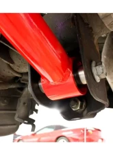 BMR Suspension Lower Control Arms Spherical Bearings DOM Non-adjustable Red Ford Mustang 1979-1998                                     - TCA016R - Image 4