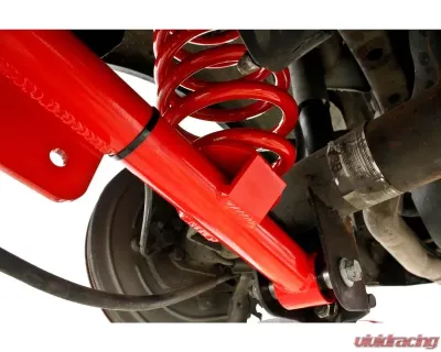 BMR Suspension Lower Control Arms Spherical Bearings DOM Non-adjustable Red Ford Mustang 1979-1998 - TCA016R