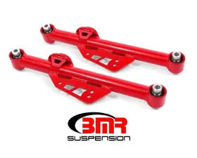 BMR Suspension Lower Control Arms Spherical Bearings DOM Non-adjustable Red Ford Mustang 1999-2004