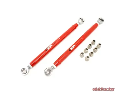 BMR Suspension Lower Control Arms Rod Ends DOM Double Adjustable Red Ford Mustang 2005-2014 - TCA020R