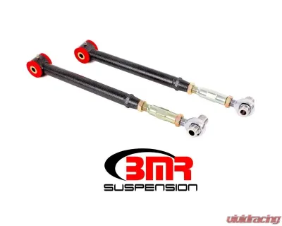 BMR Suspension Lower Control Arms Polyurethane Rod End Combo DOM On-car Adjustable Black Ford Mustang 2005-2014 - TCA021H